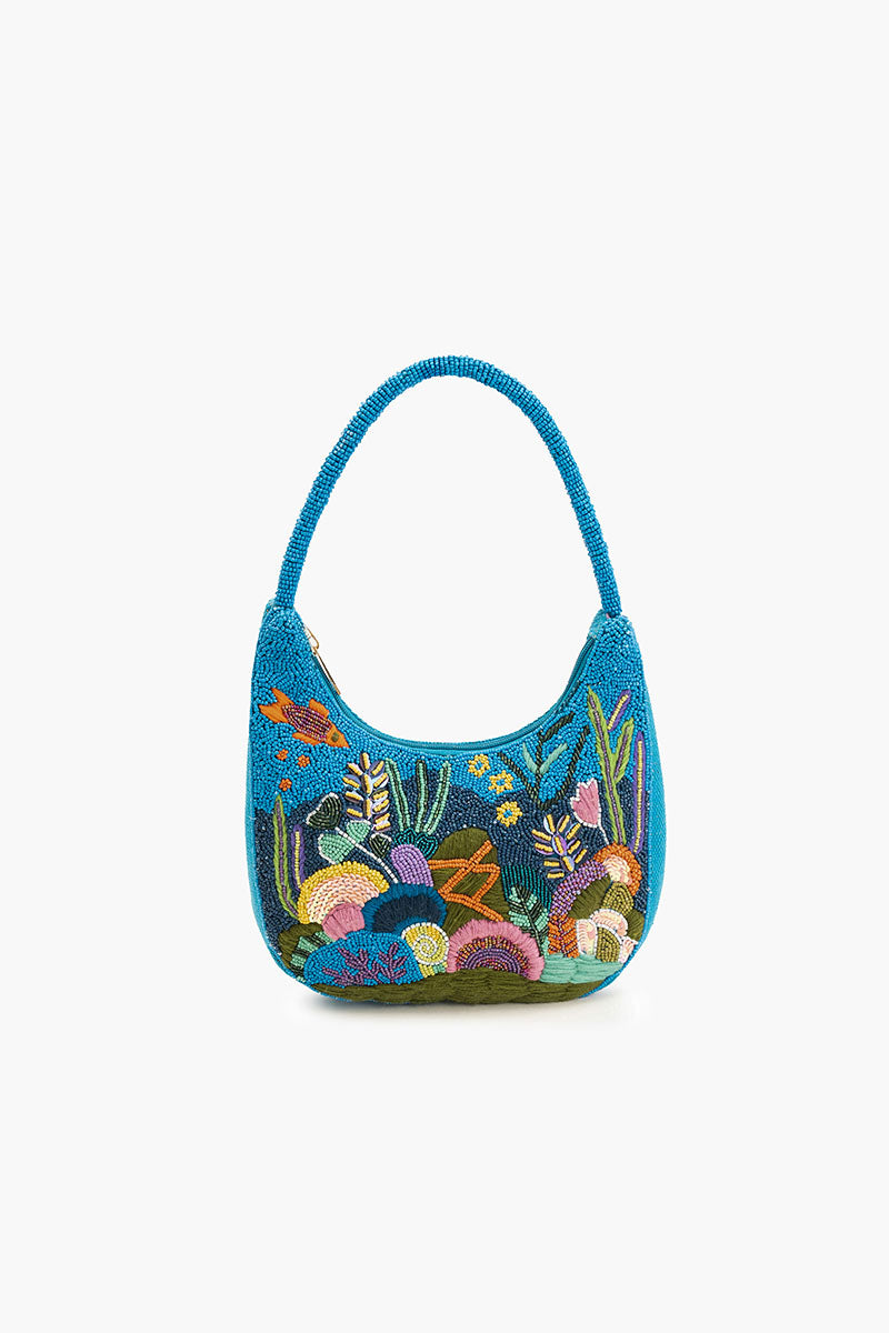 Ocean Inspired Beaded Shoulder Bag