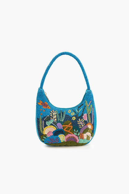 Ocean Inspired Beaded Shoulder Bag