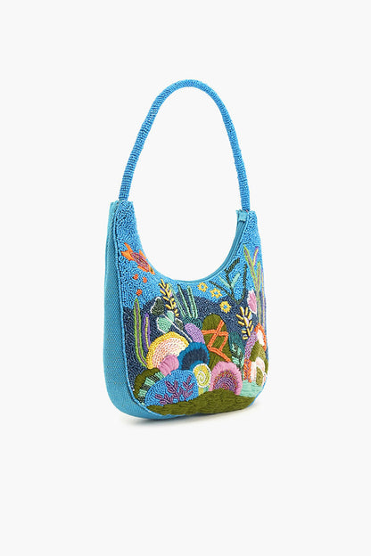 Ocean Inspired Beaded Shoulder Bag