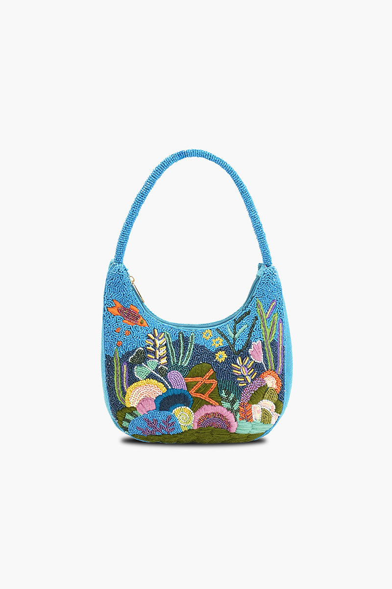 Ocean Inspired Beaded Shoulder Bag