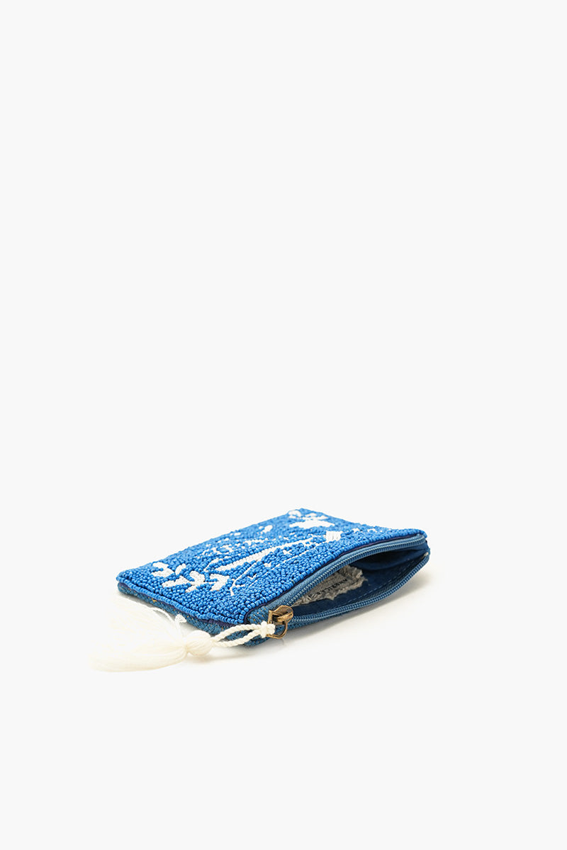 Banana Leaf Beaded Coin Pouch