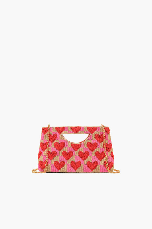 Amour Artisan Heart Beaded Handheld Clutch