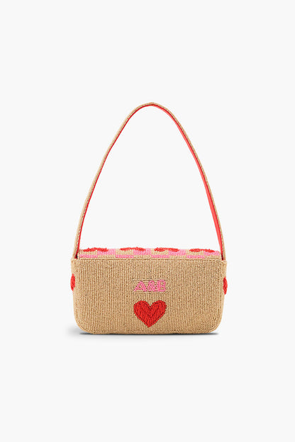 Amour Artisan Heart Beaded Shoulder Bag