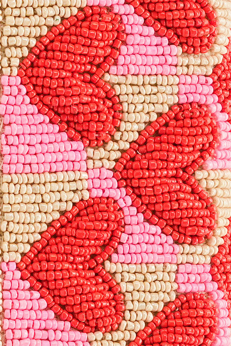 Amour Artisan Heart Beaded Shoulder Bag