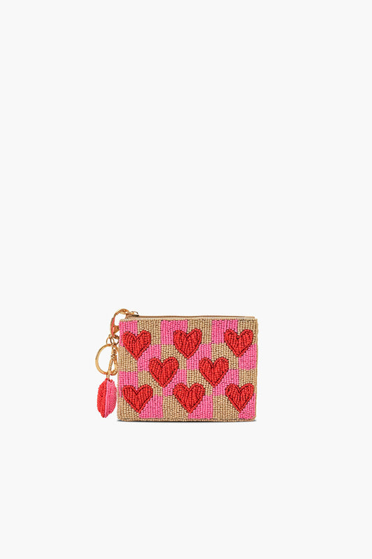 Amour Artisan Heart Beaded Coin Pouch
