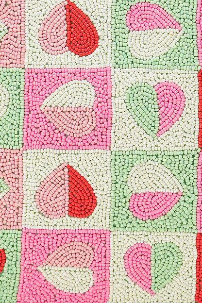 Sweetheart Hand-Beaded Romantic Mini Tote