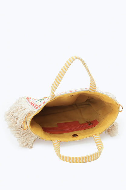 Rio Rhythm Vibrant Beaded Artisan Top Handle Bag