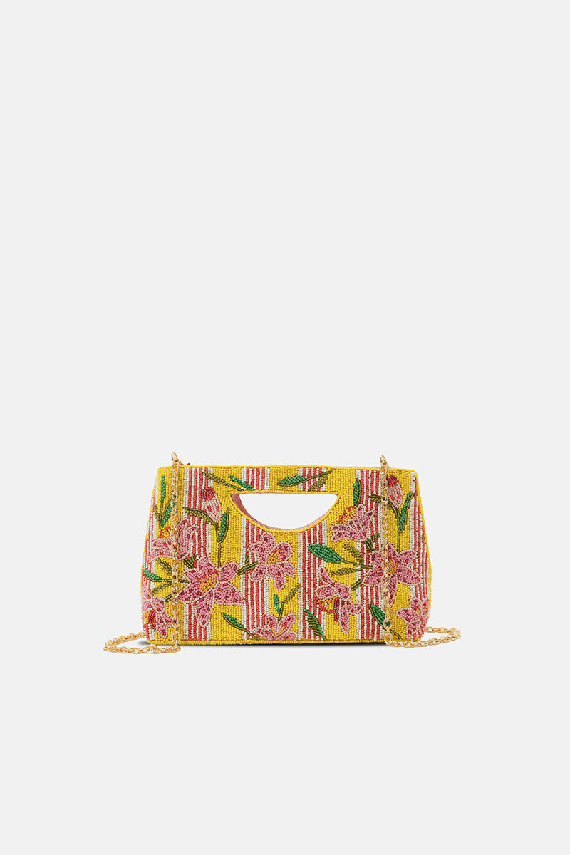 Lily Pond Artisan Beaded Feminine Handheld Clutch