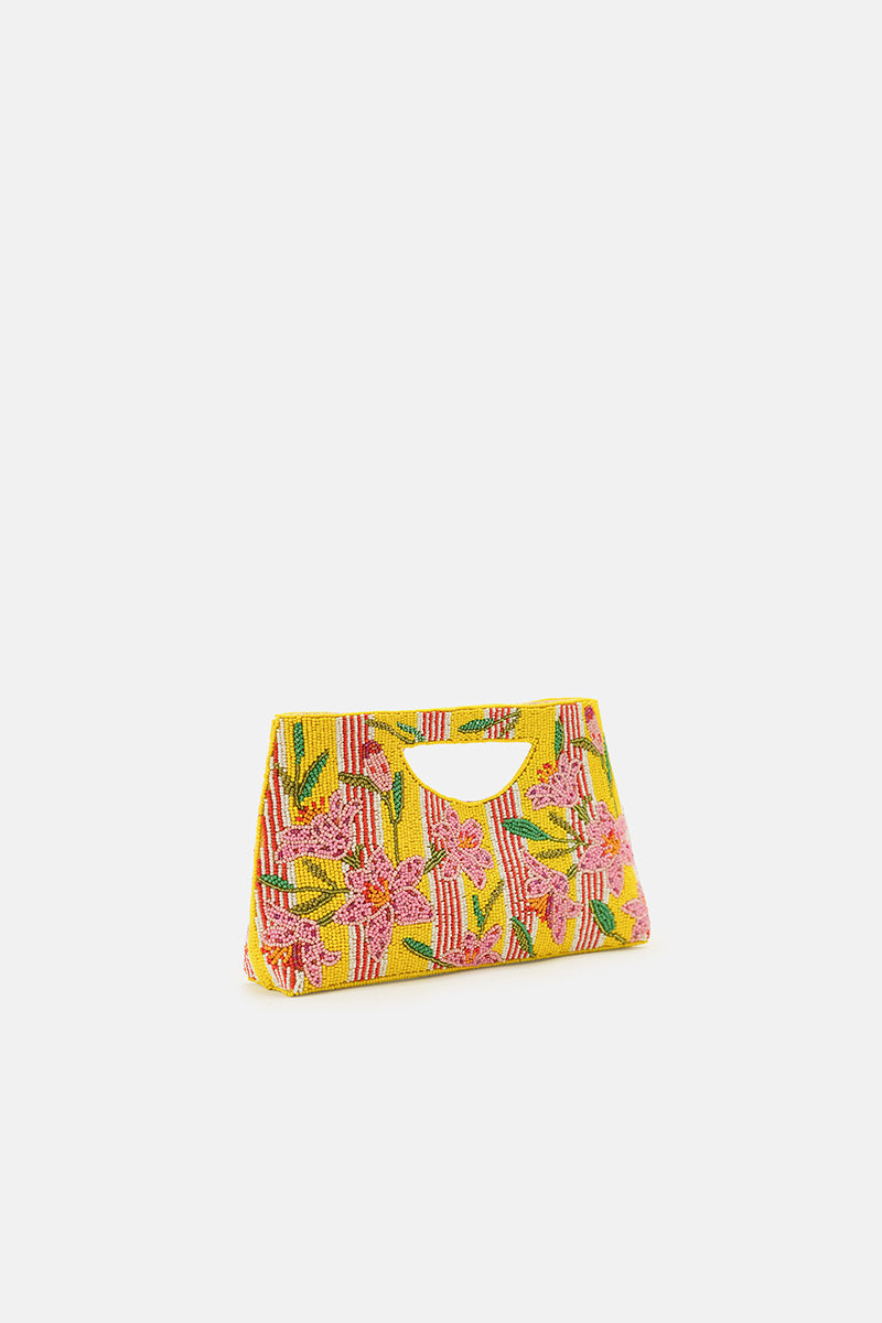 Lily Pond Artisan Beaded Feminine Handheld Clutch
