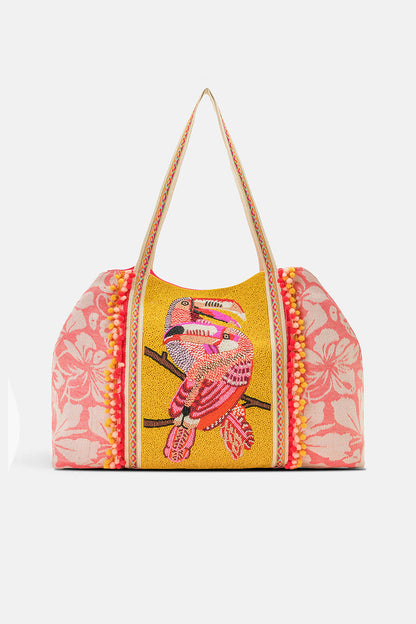 Tropical Toucan Handcrafted Oversized Tote