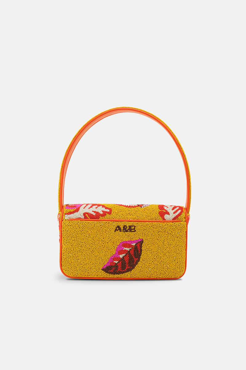 Tropical Toucan Handcrafted Beaded Shoulder Bag