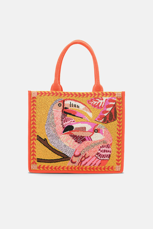 Tropical Toucan Handcrafted Book Tote