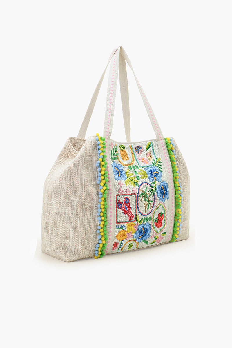 Capri Zest Lemon Strawberry Hibiscus Oversized Tote