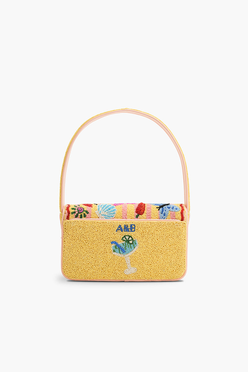 Riviera Chic "La Dolce Vita" Beaded Shoulder Bag