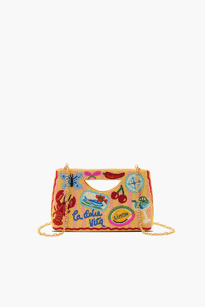 Riviera Chic "La Dolce Vita" Beaded Handheld Clutch