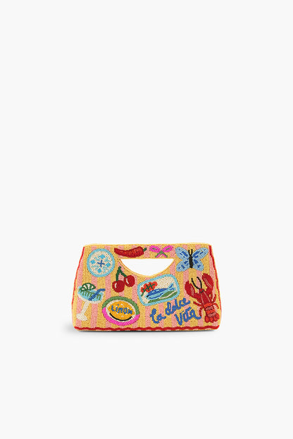 Riviera Chic "La Dolce Vita" Beaded Handheld Clutch
