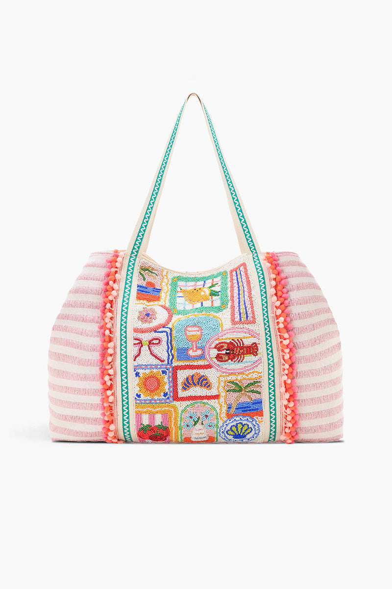 Ultimate Summer Vacay Beaded Oversized Tote