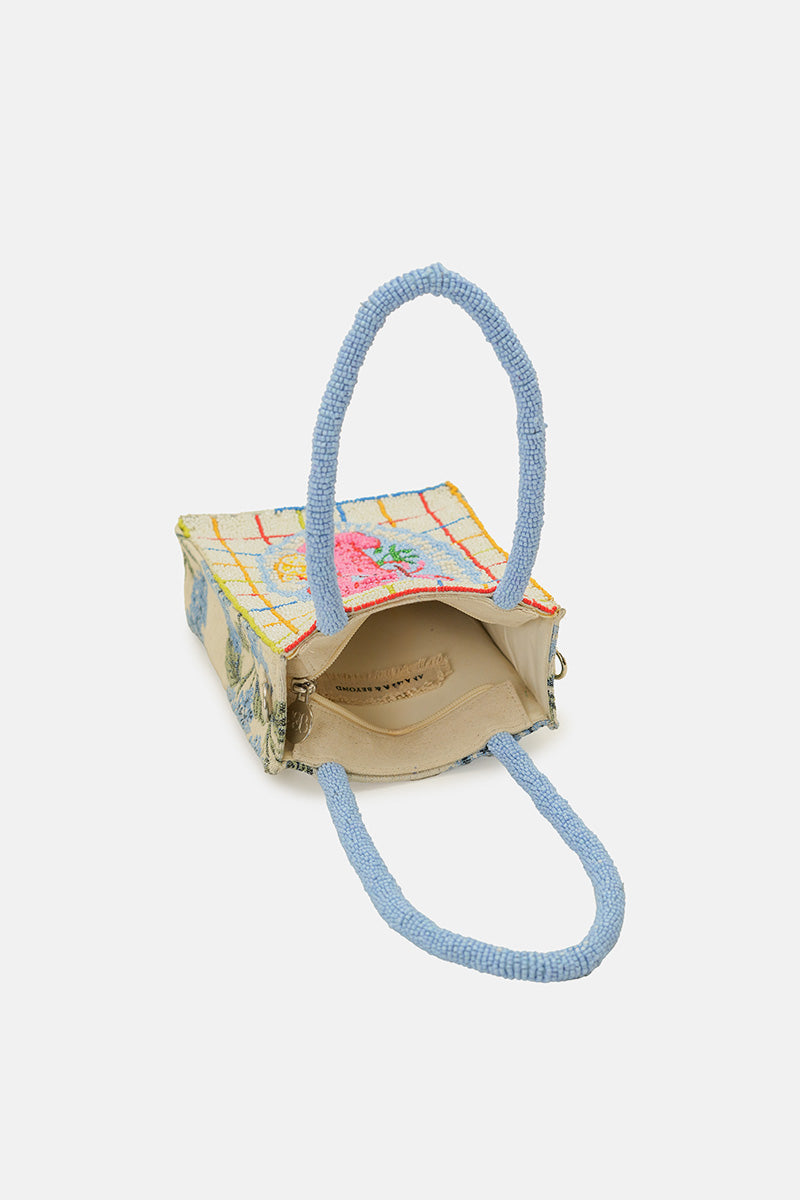 New England Lobster Beaded North South Tote