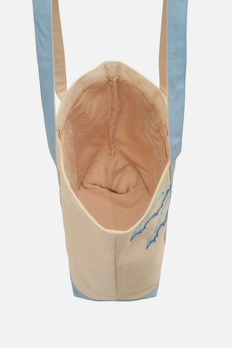 Paradise Palm Bird Handcrafted Boat Tote