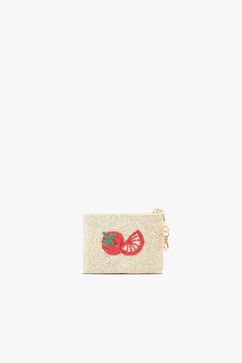 Seaside Stripes Sardine Beaded Coin Pouch