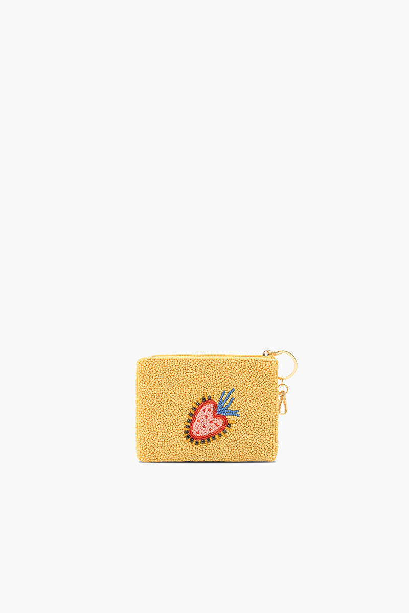 Whimsical Butterfly Beaded Coin Pouch