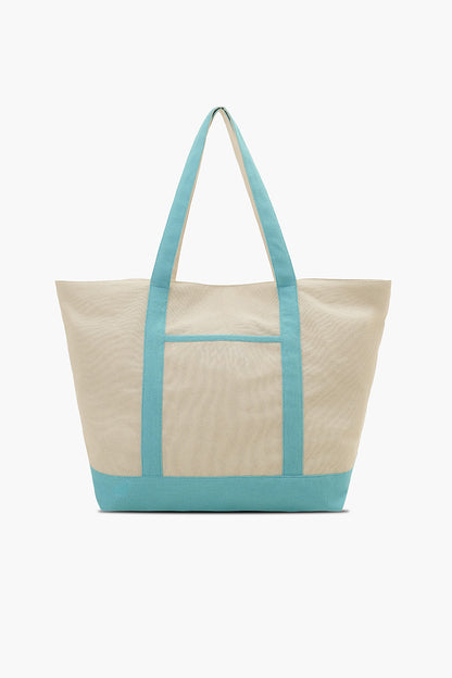 Mahjong Harbor Fully Hand-Beaded Large Boat Tote