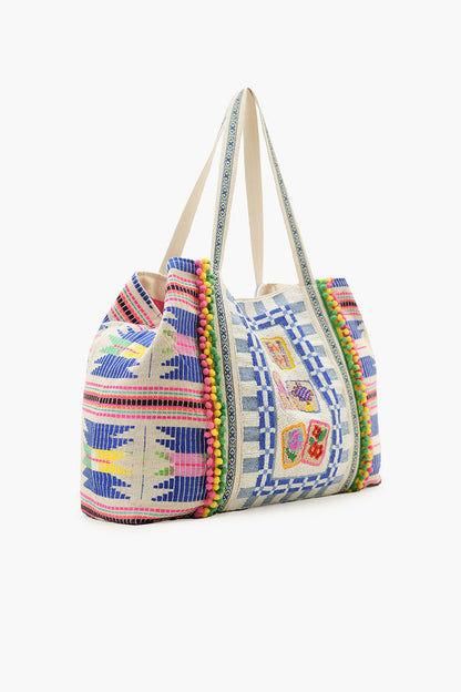 Mahjong Market Fully Hand-Beaded Large Tote