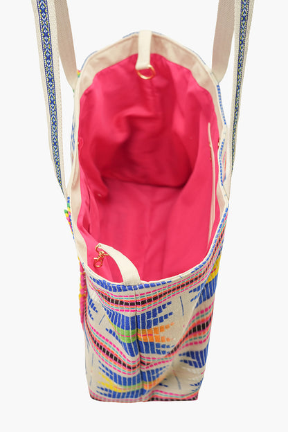 Mahjong Market Fully Hand-Beaded Large Tote
