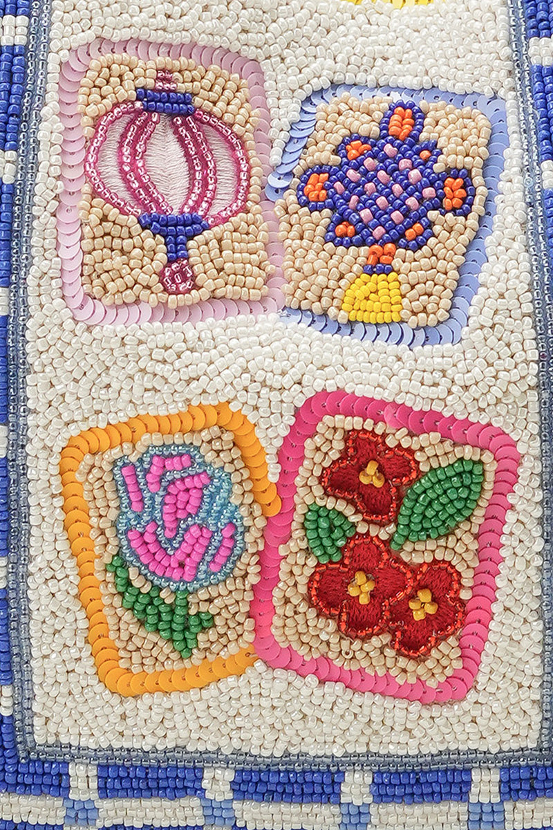 Mahjong Market Fully Hand-Beaded Large Tote