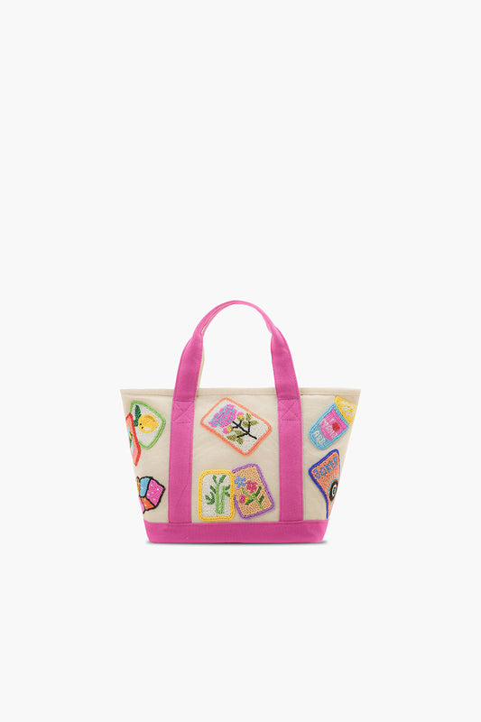 Mahjong Sail Fully Hand-Beaded Small Boat Tote