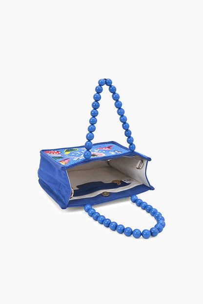 Dinks & Drinks Fully Hand-Beaded Large Statement Tote