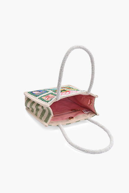 Pickleball Petite Hand-Beaded Small Tote
