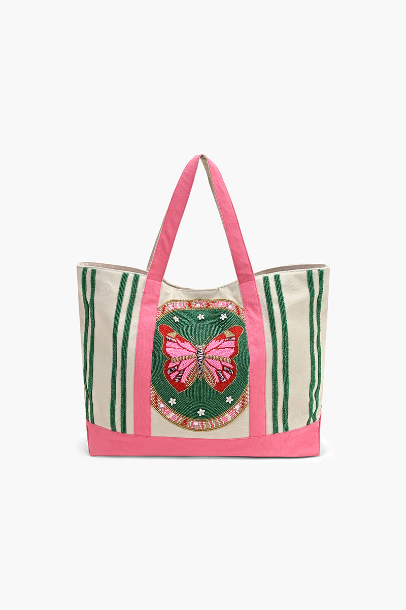 Flutter Stripe Carryall Boat Tote