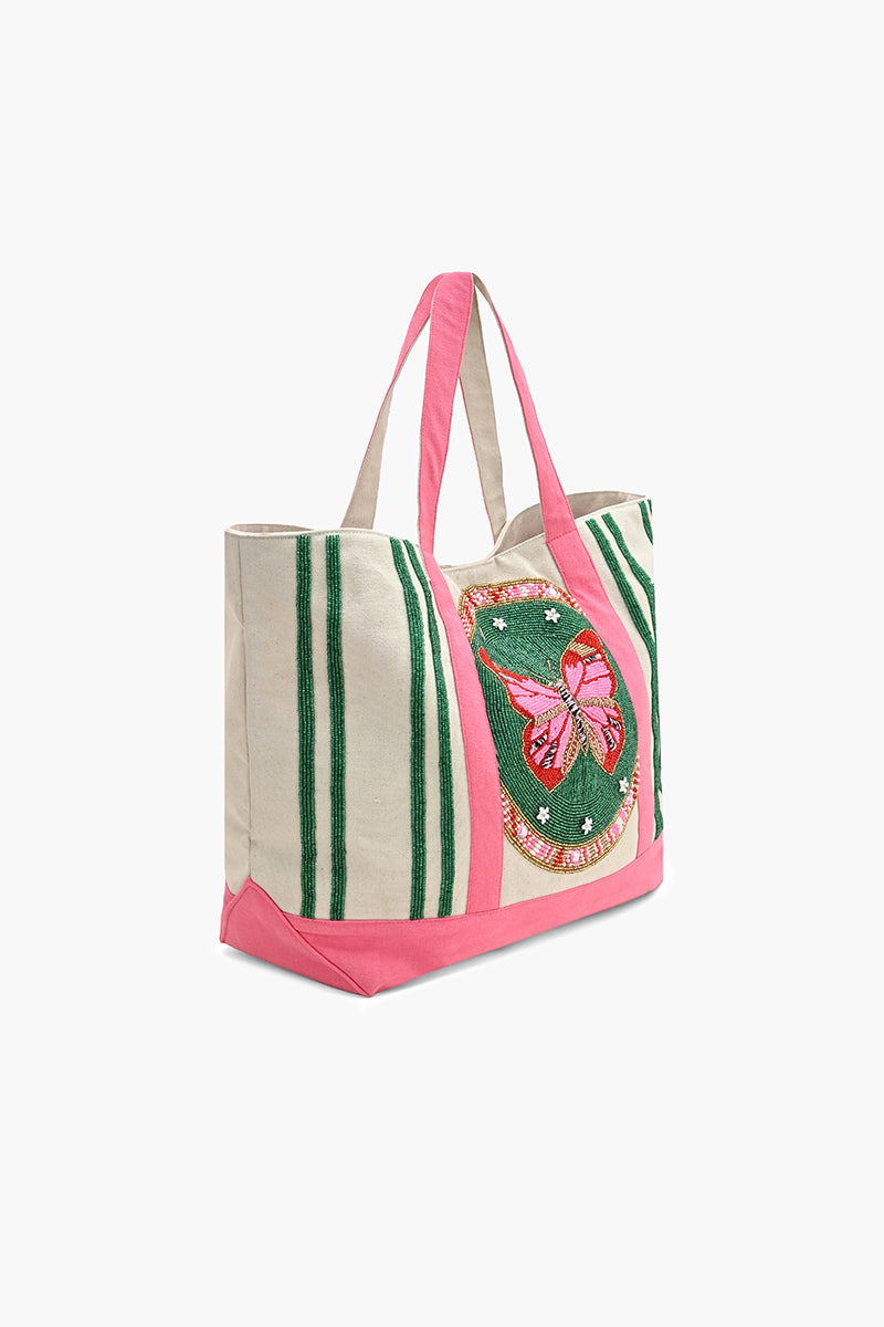 Flutter Stripe Carryall Boat Tote