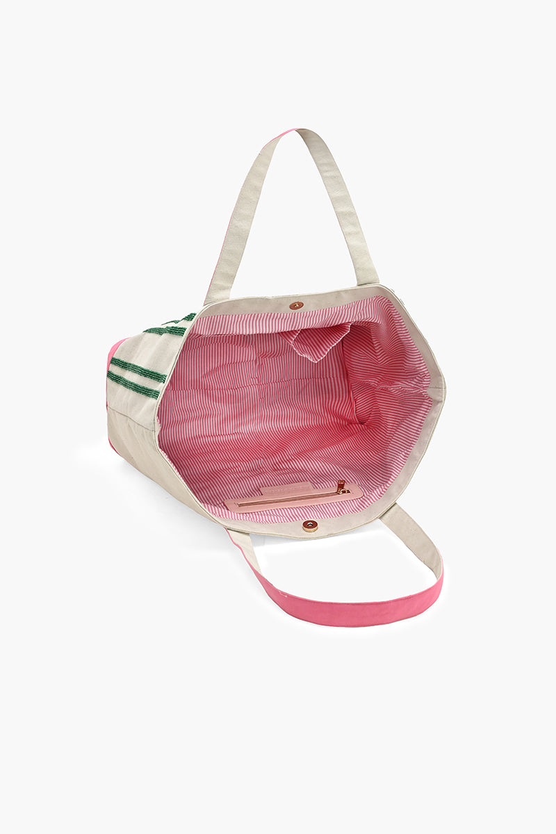 Flutter Stripe Carryall Boat Tote
