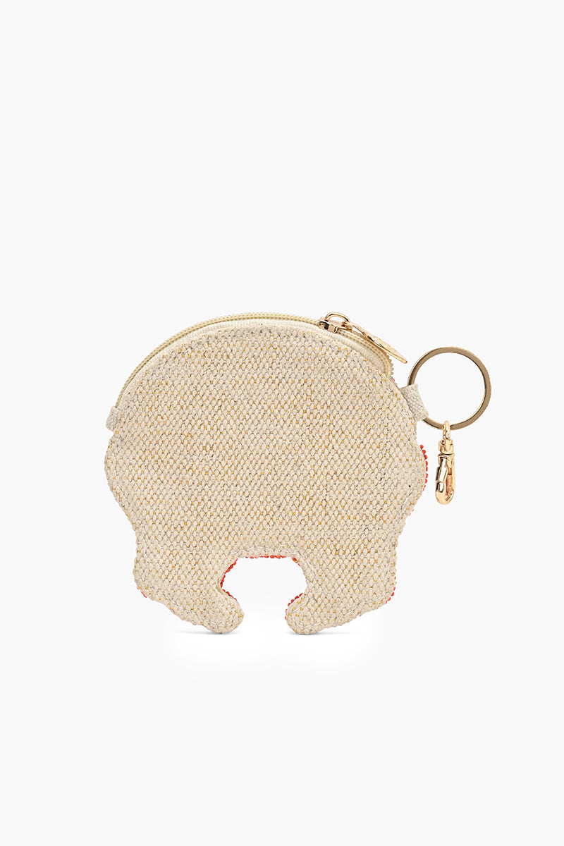 Crimson Crab Beaded Coin Pouch