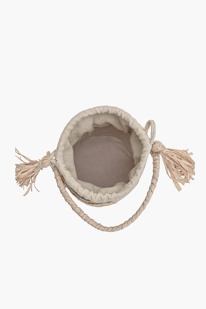 The Shoreline Shell Raffia Bucket Bag