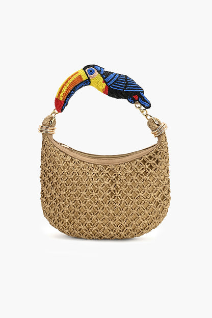 Bird of Paradise Braided Hobo Bag