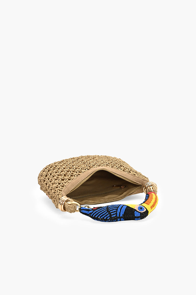 Bird of Paradise Braided Hobo Bag