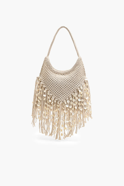 Shoreline Soiree Fringe Hobo Bag