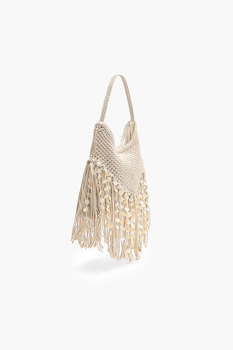 Shoreline Soiree Fringe Hobo Bag