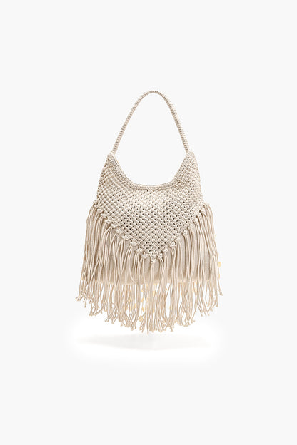Shoreline Soiree Fringe Hobo Bag