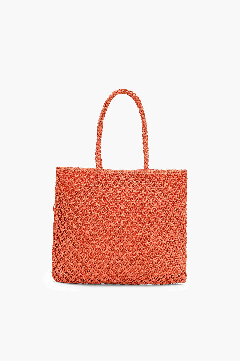 Sea La Vie Coral Raffia Beach Tote