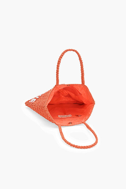 Sea La Vie Coral Raffia Beach Tote