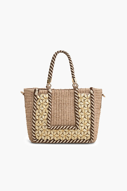 Hand-Corded Geometric Tote