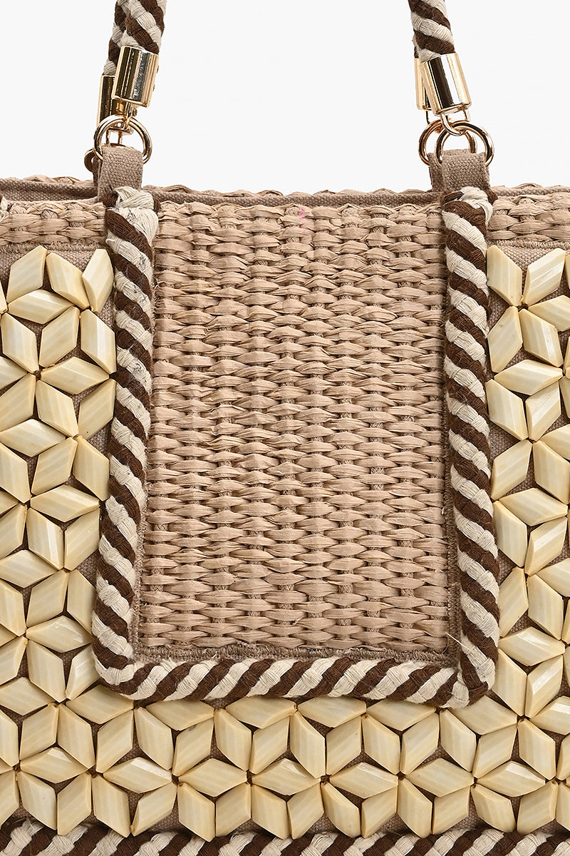 Hand-Corded Geometric Tote