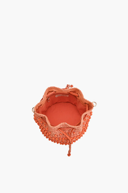 Beaded Horizon Raffia Bucket