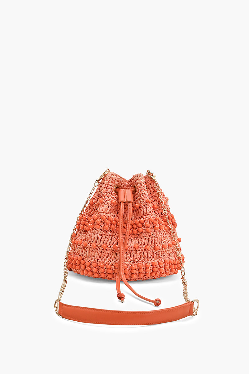 Beaded Horizon Raffia Bucket