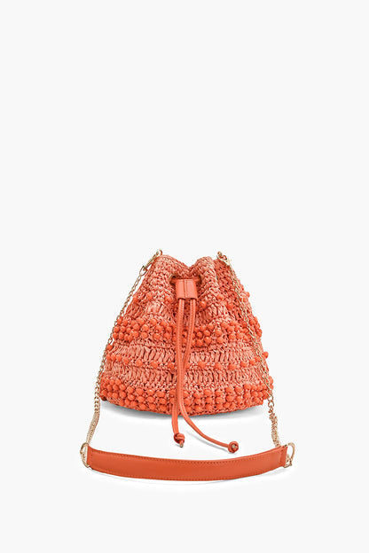 Beaded Horizon Raffia Bucket