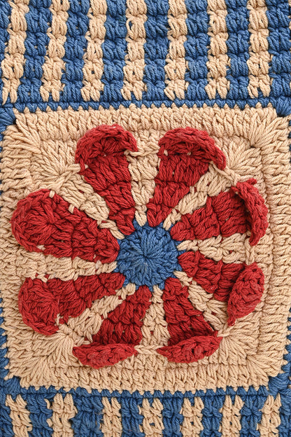 Bahama Blue Bamboo Box Tote